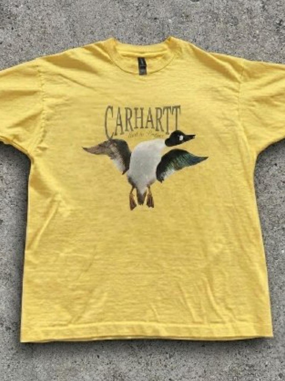 Gildan Yellow Short Sleeve T-Shirt with Duck Graphic